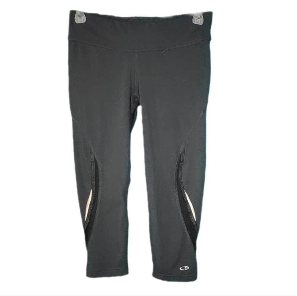 Champion C9 Capri Leggings with Reflector Strips Gray Women's Size Small